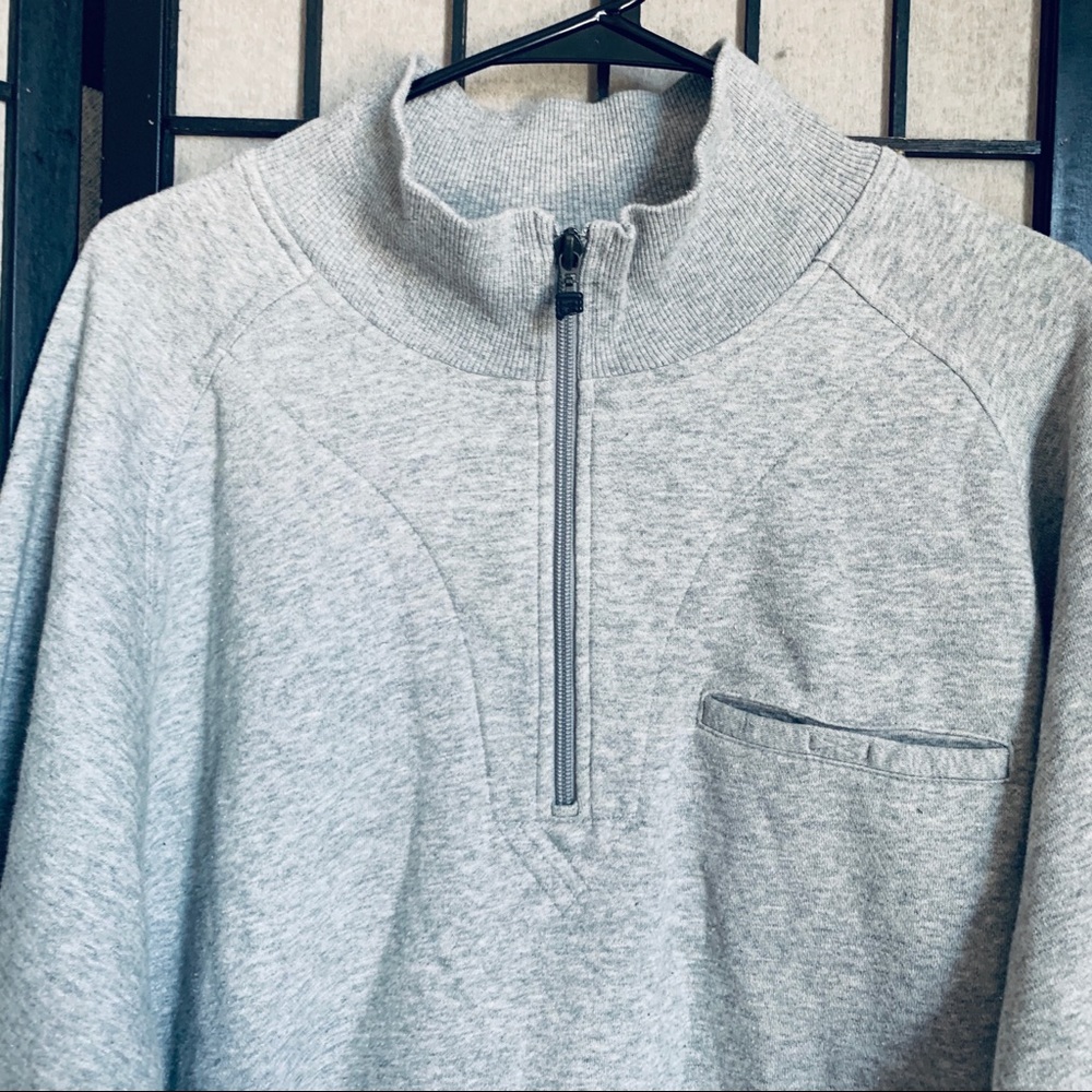 Adidas VTG 2000’s grey 1/4 zip pullover back logo - Picture 4 of 10